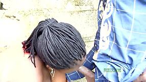 What will Ahlaji do to the horny girl on the track road?