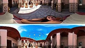Leaning over Casey Calvert in Arab hotel; real hardcore scene video