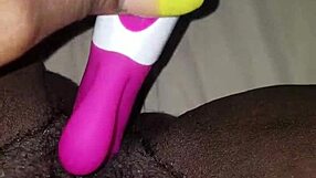 she struggled with the vibrator on her wet hairy pussy, but kept going.