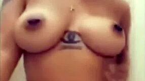 mulata paola masturbates in the bath and cums hard