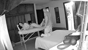 Latina woman enjoys a relaxing session with her masseuse