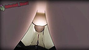 Jaune and Blake share a moment in a cartoon loop