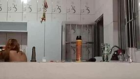 Husband sleeps while wife works in the living room