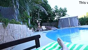 Amia Miley's intense big cock pov blowjob ends with cum facial.