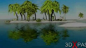 a young hottie enjoys outdoor fun with big black companion