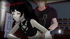 Jaune and Blake share a moment in a cartoon loop