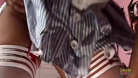 Blonde Milf Nurse Feels Thrilled Visiting Lingerie Store For Intense Ride In Stockings