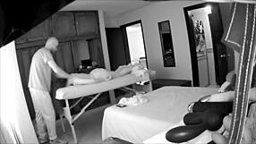 Latina woman enjoys a relaxing session with her masseuse