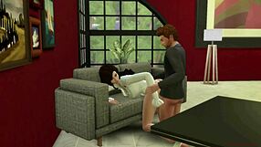 सिम्स 4, मेरी रियल वॉइस डोमिनेटिंग! मैन, मैंने उस गर्म सेक्रेटरी को ऑफिस डेस्क पर फक किया।