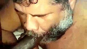 I'm sucking the black security guard's cock!