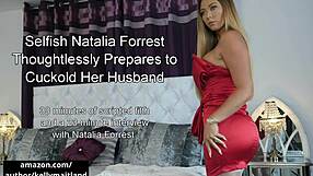 Selfish Natalia Forrest Prepares to Cuckold Her Husband with Ripped Dress and Stockings!