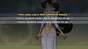 Jasmine's wedding dress in anime hentai cartoon