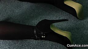 Wild beauty swallows every drop of cumshot covering her face after intense action.