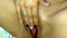 Fantasias0823 masturbates intensely, squirting and soaking the entire bed in her fantasy