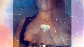 Hot pink thong tanned pussy shaking it first thing in the morning for you