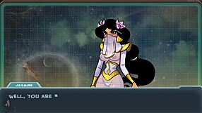 Jasmine's wedding dress in anime hentai cartoon