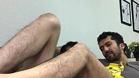 Unleashing raw power with bareback action on a Mexican sofa. Get ready for intense pounding!