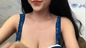 big tits lai chim khoe h�ng, but what's the provocative twist in this busty display