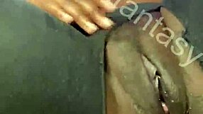 Bold Ebony Babe Toys Her Creamy Pussy With Dildo For Intense Masturbation