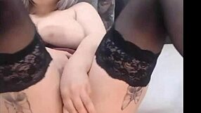 feeling so horny as cum drips from her wet pussy on webcam