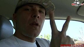 skinny blonde with small 18+ tits gets a huge facial on her boobs and face