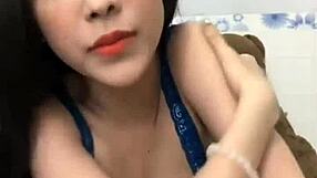 big tits lai chim khoe h�ng, but what's the provocative twist in this busty display