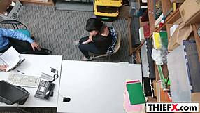 want to see a teen thief taking officer's hard dick at work