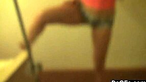 Watch this petite brunette have fun alone with her camera