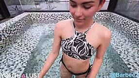 barbie gets facial after fucking in tropical city