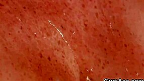 Frisky Peach Gets Massive Jizz Load on Her Face Swallowing Every Drop of Spunk