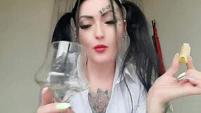 Dirty Boy Swallows Dominatrix Nika's Spit