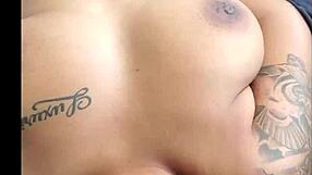 Stellaahsia, the famous tattooed hoe, gets taped up with huge black cock deepthroat and left with broken pussy and massive facial cumshot