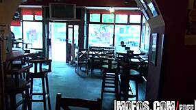 Blonde barmaid Rihanna Samuel, ready for that backroom fuck?