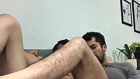 Unleashing raw power with bareback action on a Mexican sofa. Get ready for intense pounding!