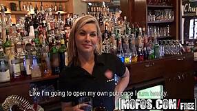 Blonde barmaid Rihanna Samuel, ready for that backroom fuck?