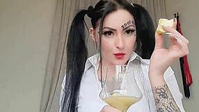 Dirty Boy Swallows Dominatrix Nika's Spit