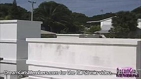 Two hotties risk public flashing in florida outdoors
