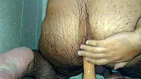 gay guy fucks tight ass with dildo