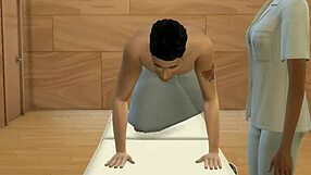 I massage my client until I fuck his hard cock