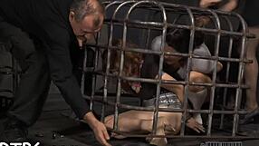 A naughty honey endures titty torture under dominant control.