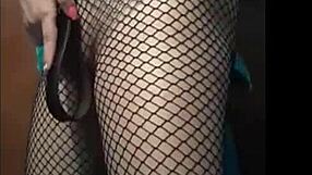i mesh stockings spanking with toys and pain