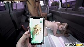 blonde girl rides interracial cock after blowjob creampie