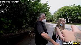 blonde girl rides interracial cock after blowjob creampie