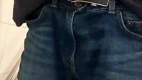 Detailed Observation Of Someone Urinating In A Bathroom Setting