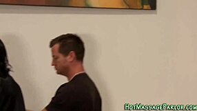 sexy tattoo masseuse gives cum facial