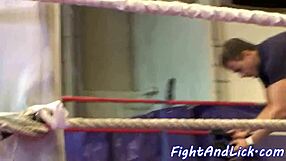 European babes intensely lick and finger each other while wrestling in underwear.