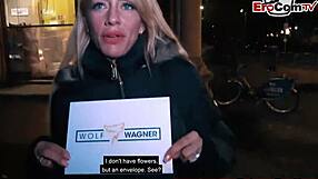 Can this tattooed German teen handle a street pickup fuck?