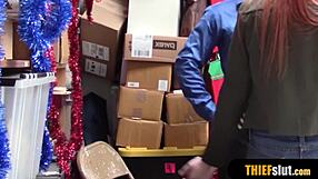 Rough fuck for cute redhead teen 18+ shoplifter!