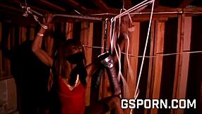 Sexy ebony marie luv fucked hard in dungeon!