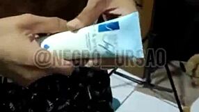 Amateurs engage in homemade gay orgy